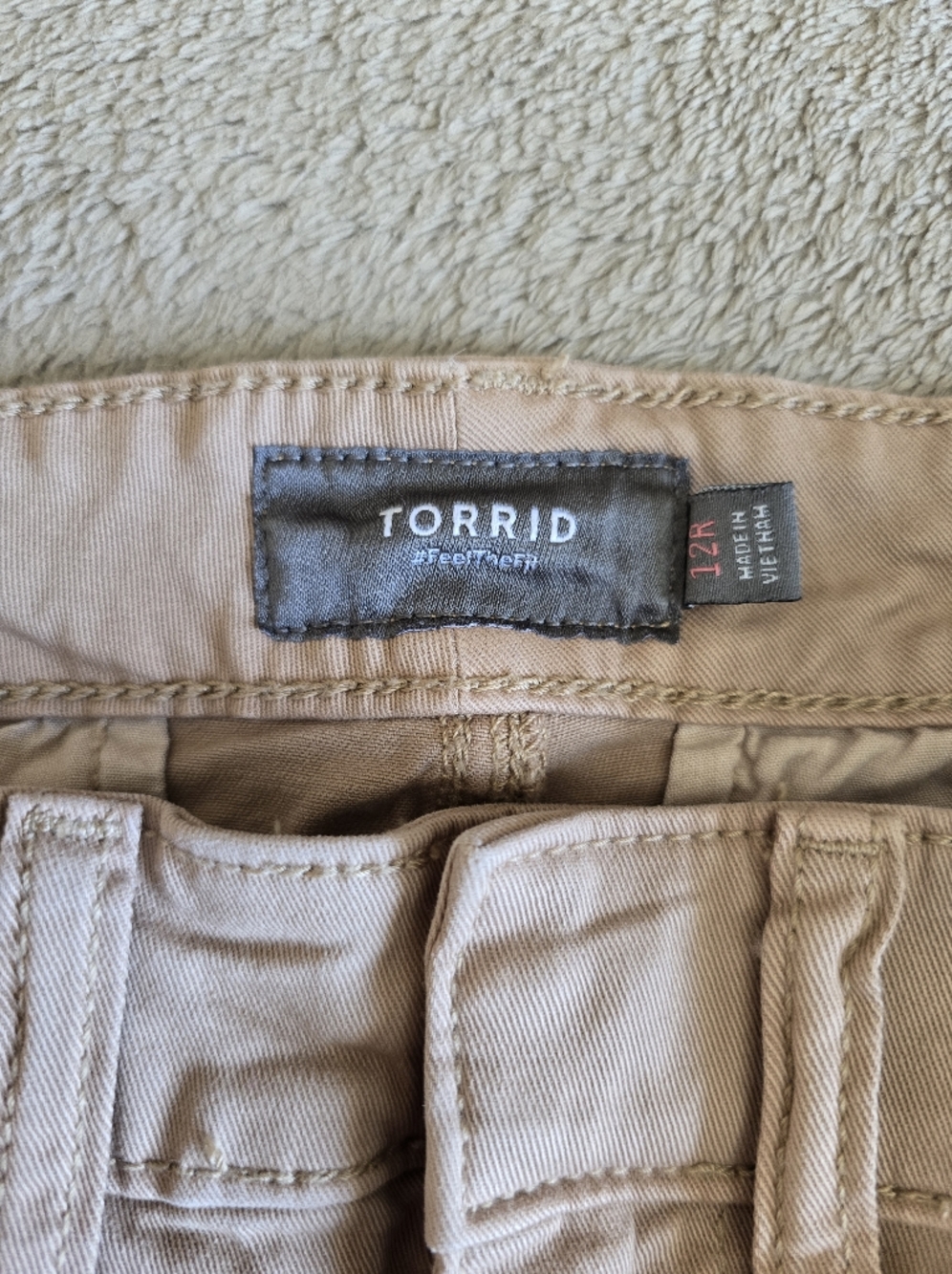 Torrid Wide Leg High-Rise Chino Pant Safari Size 12R - Picture 10 of 12